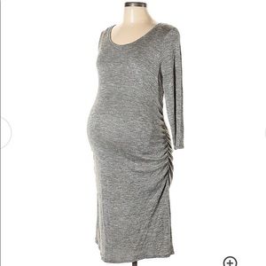 Gray maternity dress